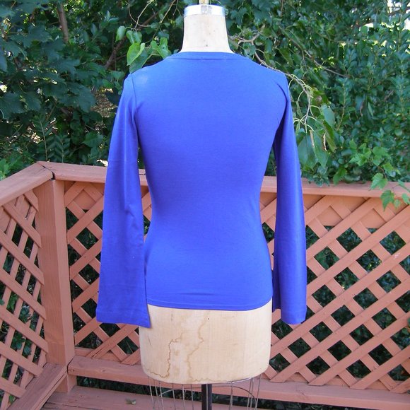 NEW size M 6-8 Romeo & Juliet Couture violet blue long sleeve tee - Picture 4 of 9